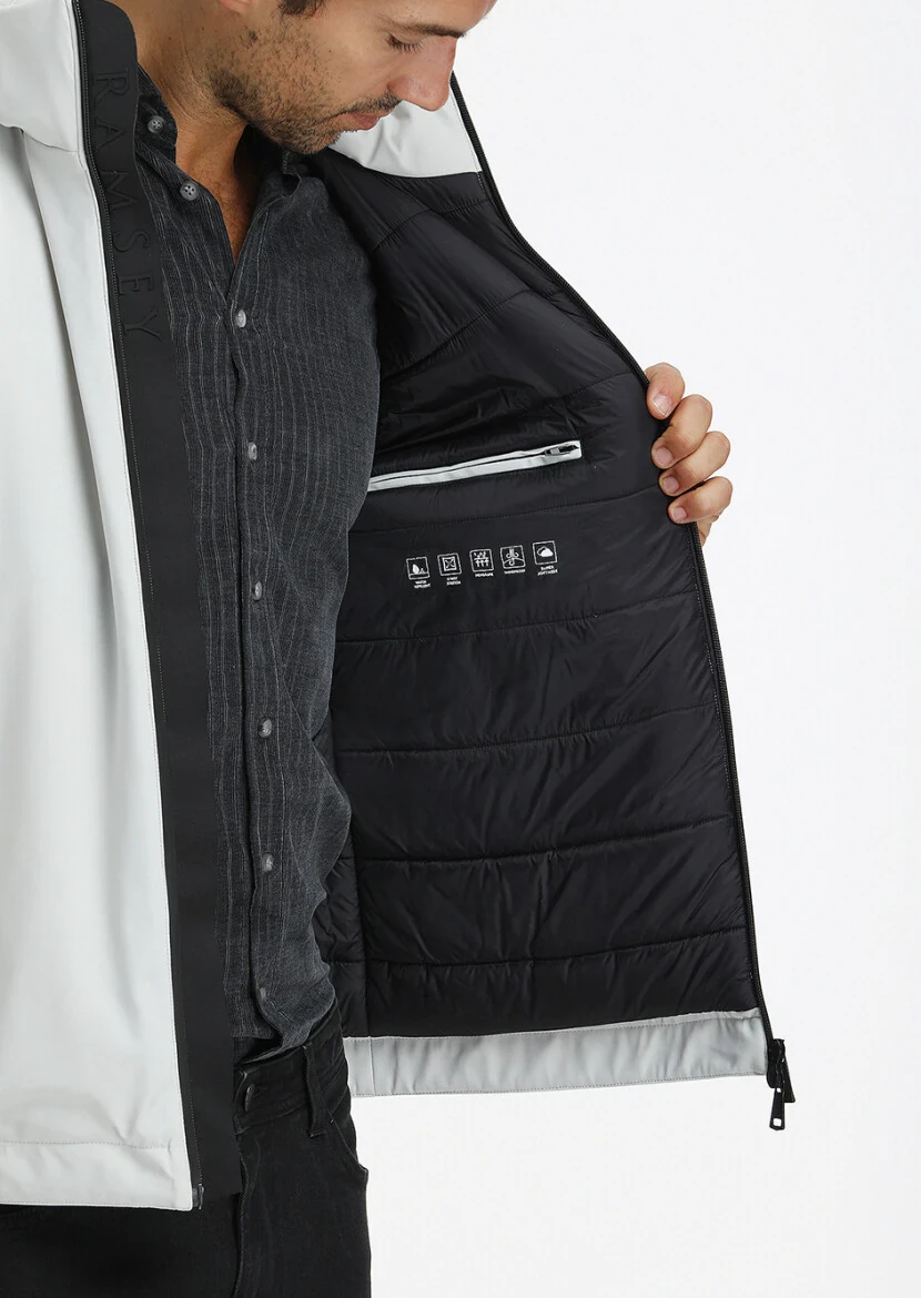 Açık Gri Regular Fit Kapüşonlu Casual Dokuma Mont - 3