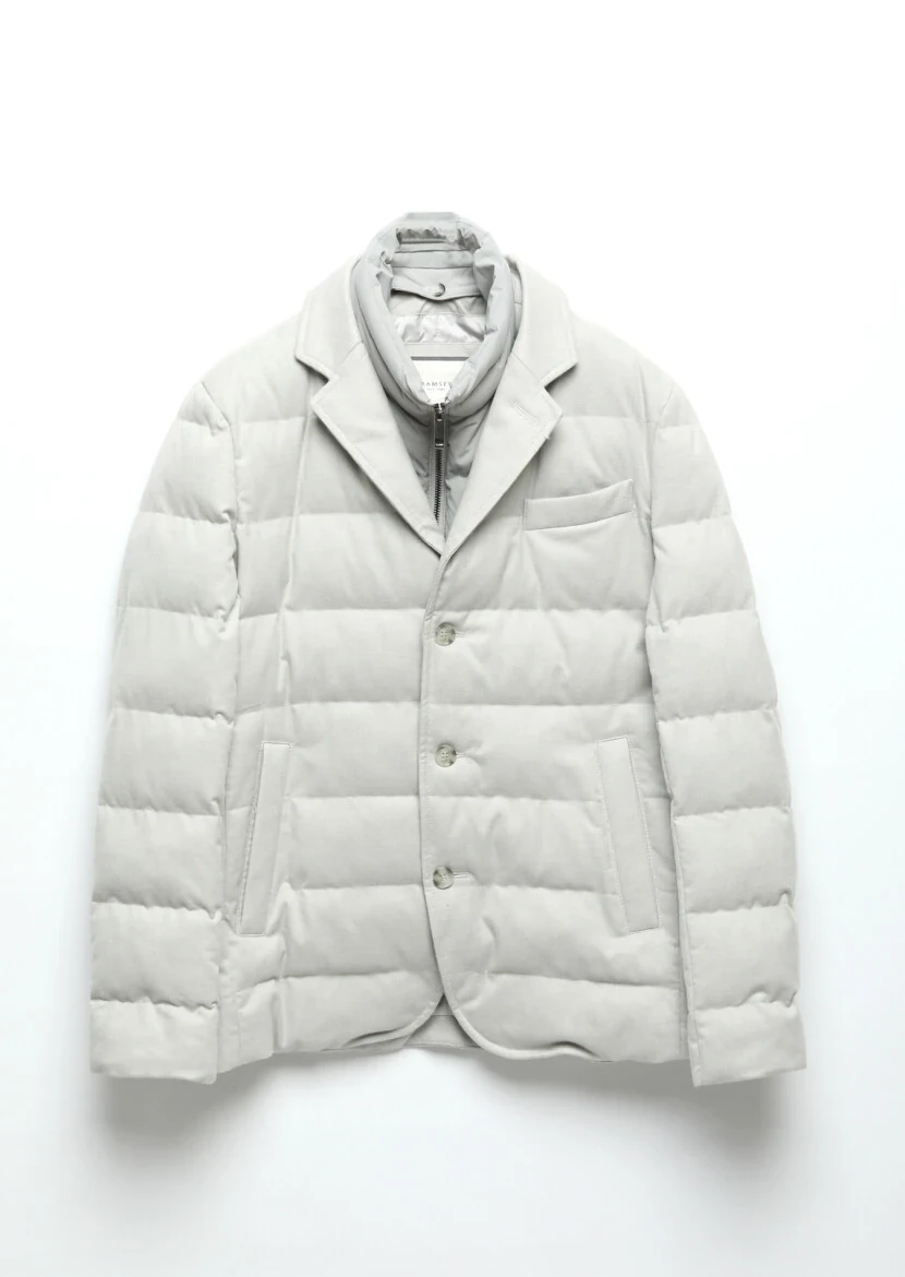 Açık Gri Regular Fit Micro Jel Elyaflı Spor Ceket - 9