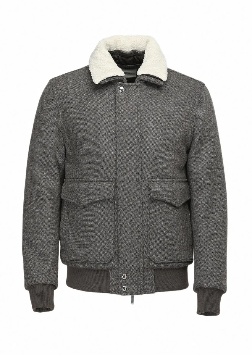 Açık Kahve Regular Fit Gömlek Yaka Casual Örme Mont - 6