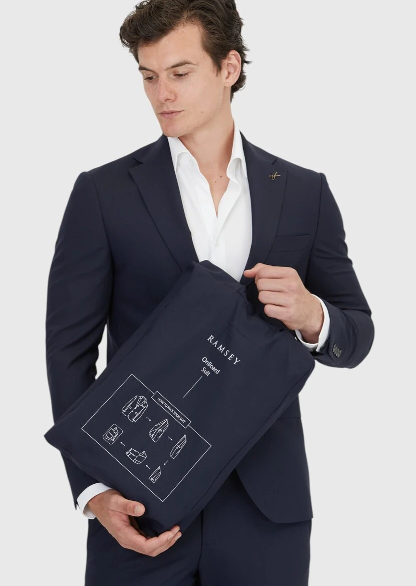 Açık Lacivert Mikro Modern Fit Yün Karışımlı Takım Elbise - 5