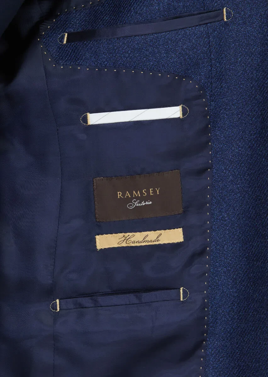 Açık Lacivert Regular Fit İpek Karışımlı Ceket - 6