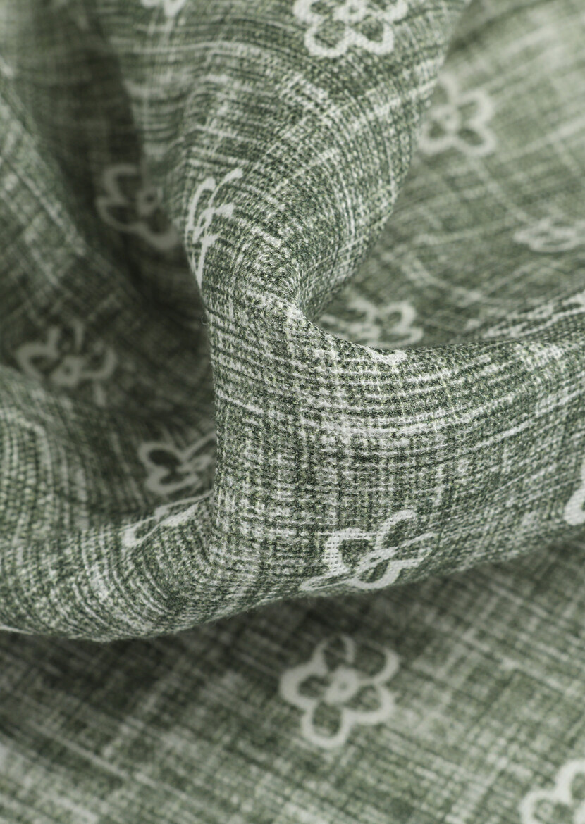 Açık Yeşil %100 Keten Mendil - 2