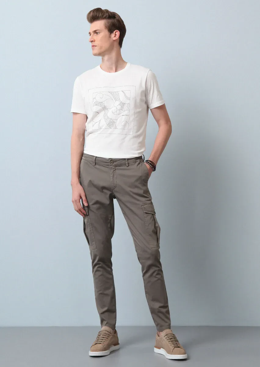 Açık Yeşil Düz Dokuma Jogging Fit Casual Pamuk Karışımlı Pantolon - 2