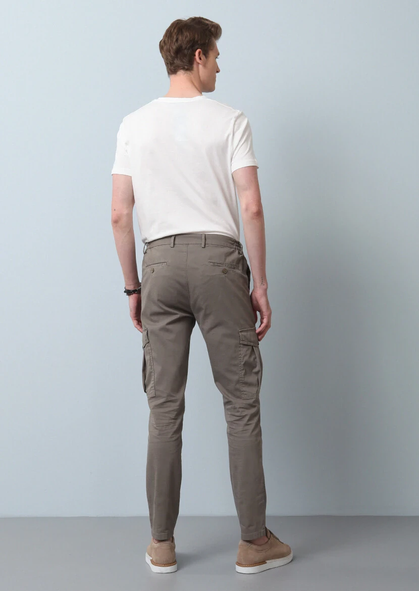 Açık Yeşil Düz Dokuma Jogging Fit Casual Pamuk Karışımlı Pantolon - 5