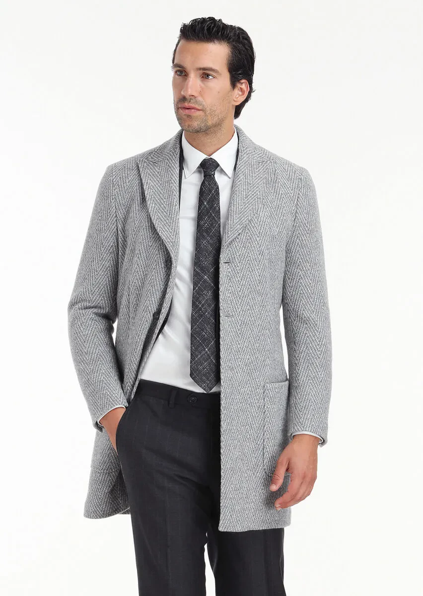 Antrasit Çizgili Zeroweight Slim Fit %100 Yün Takım Elbise - 3