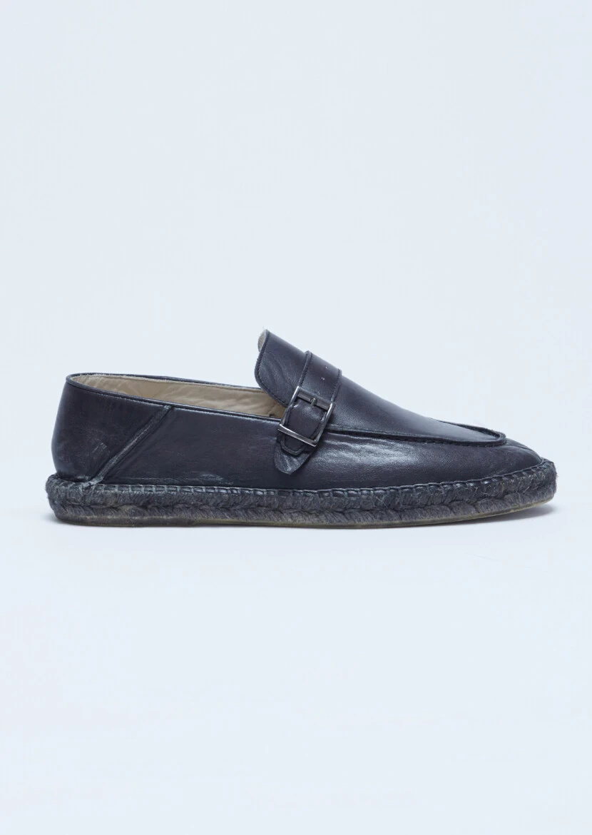 Antrasit Deri Casual Loafer - 1