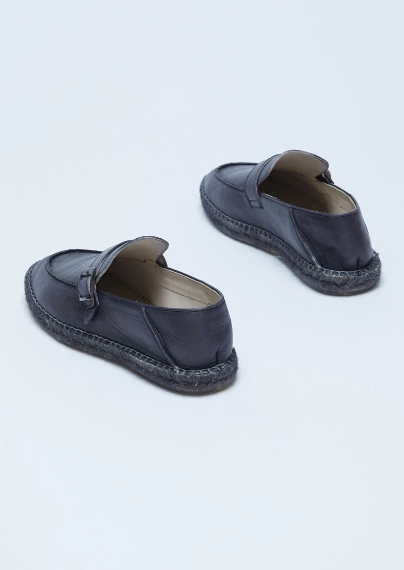 Antrasit Deri Casual Loafer - 5