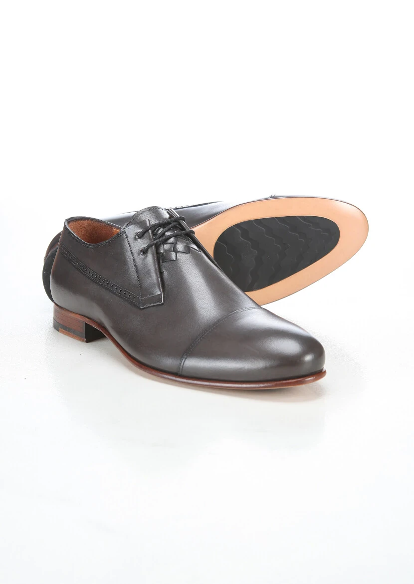 Antrasit Deri Klasik Ayakkabı - 3