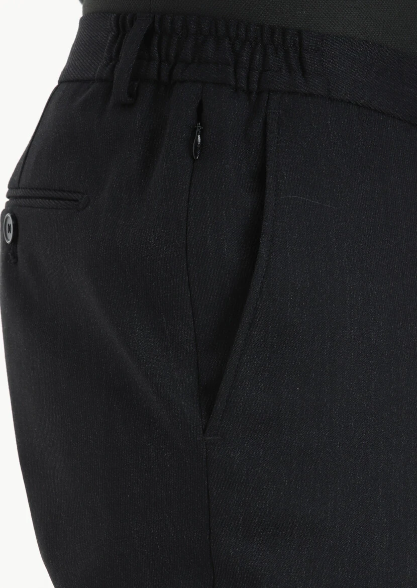 Antrasit Desenli Modern Fit Yün Karışımlı Takım Elbise - 5