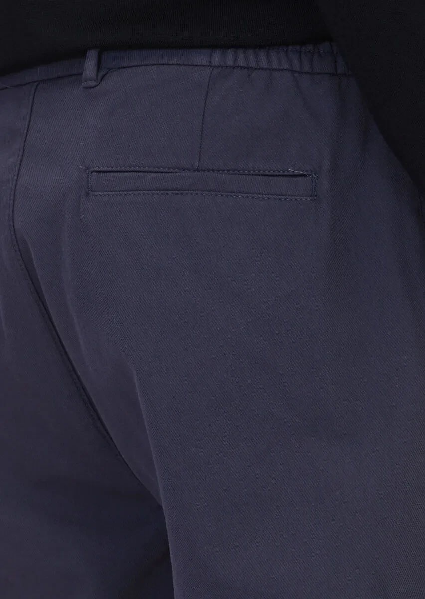 Antrasit Düz Dokuma Jogging Fit Casual Pamuk Karışımlı Pantolon - 4