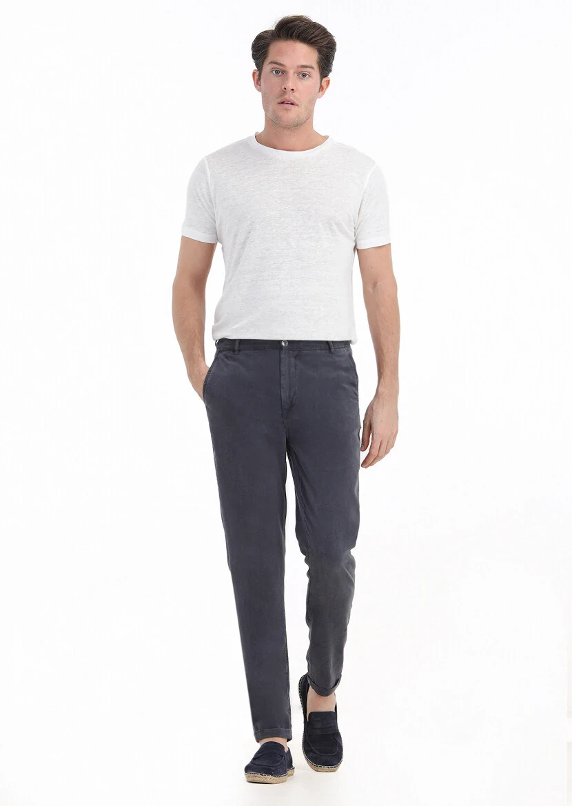 Antrasit Düz Dokuma Jogging Fit Casual Pantolon 
