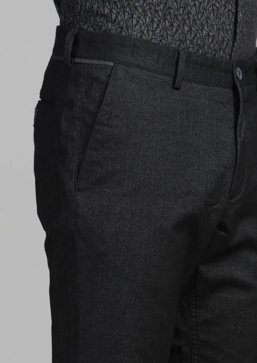 Antrasit Düz Dokuma Regular Fit Casual Pantolon - 3