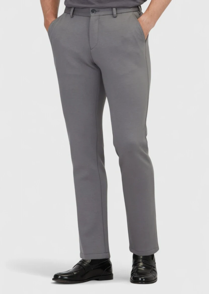 Antrasit Düz Örme Jogging Fit Casual Pantolon - RAMSEY