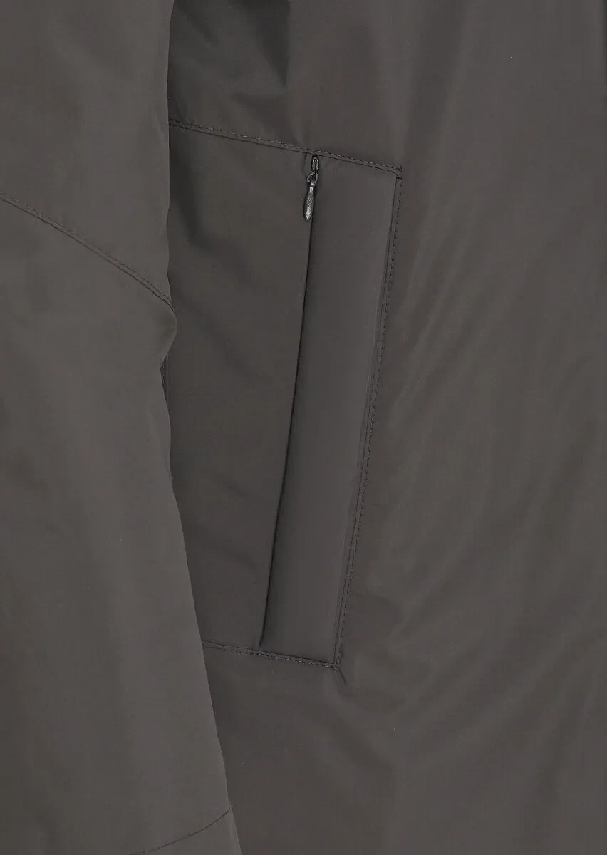 Antrasit Regular Fit Dik Yaka Casual Dokuma Kaban - 6