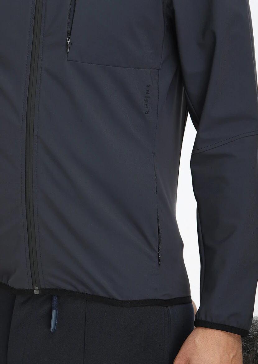 Antrasit Regular Fit Gizli Kapüşon Casual Dokuma Mont - 5