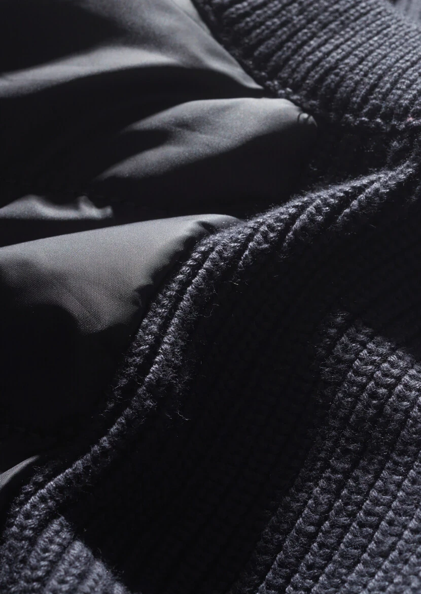 Antrasit Regular Fit Yarım Balıkçı Yaka Casual Örme Triko Yelek - 5