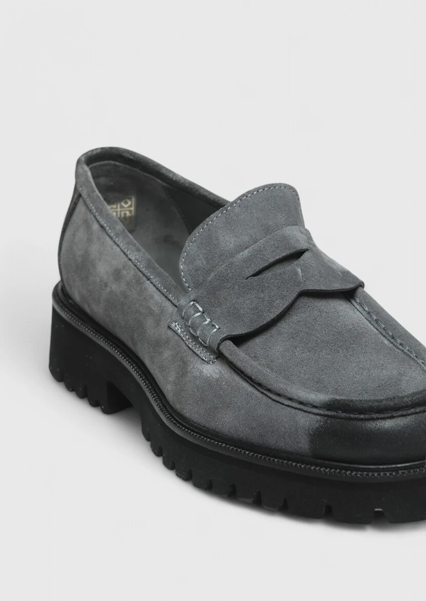 Antrasit Süet Casual Loafer - RAMSEY