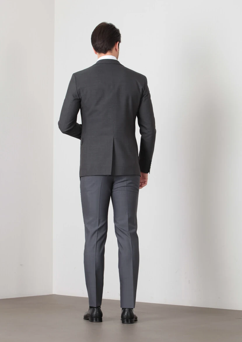 Antrasit Yelekli Takım Elbise - 5