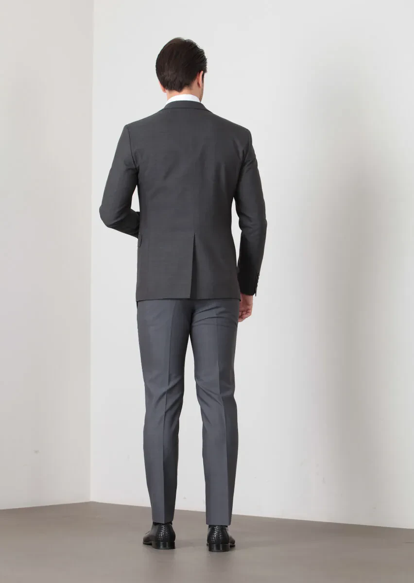 Antrasit Yelekli Takım Elbise - 5