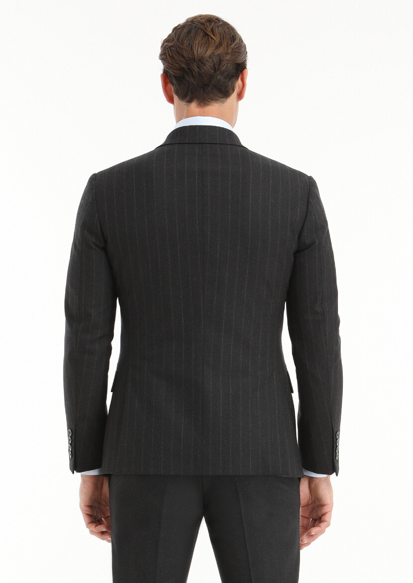 Antrasit Yelekli Takım Elbise - 5