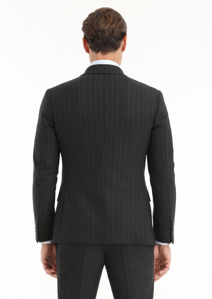 Antrasit Yelekli Takım Elbise - 5