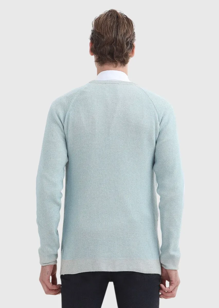 Aqua Bisiklet Yaka Selanik Yün Karışımlı Triko Kazak - 5