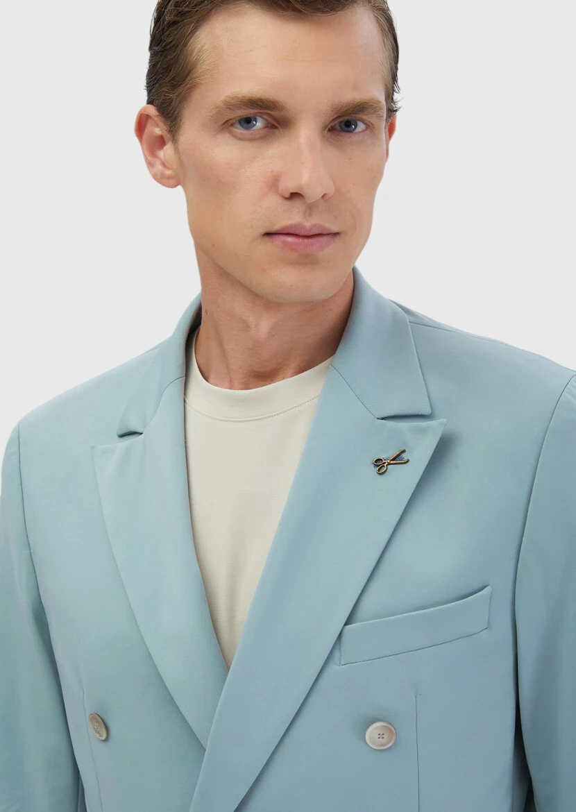 Aqua Plain Comfort Fit Suit - 5