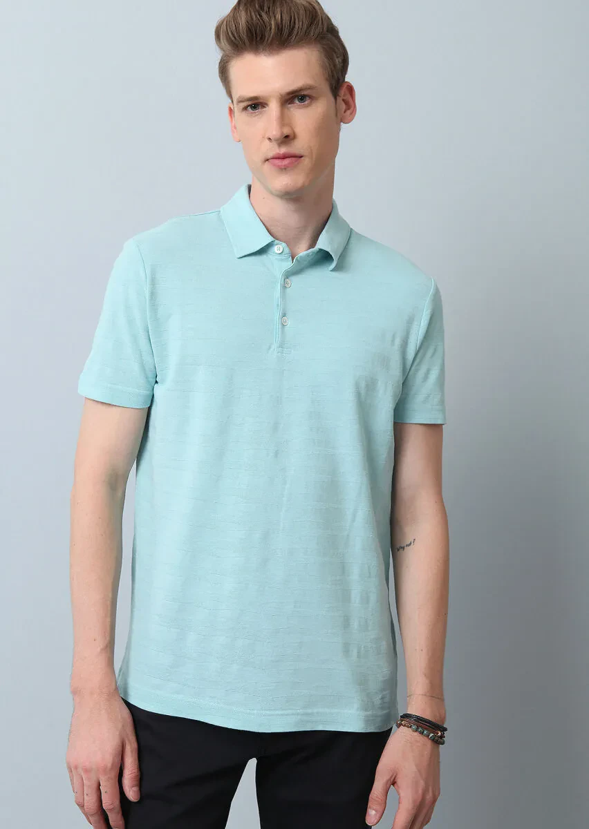 Aqua Polo Yaka %100 Pamuk T-Shirt - 1