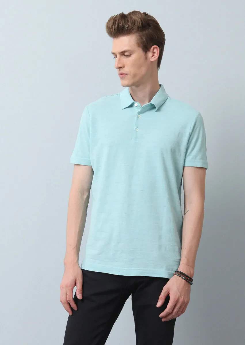 Aqua Polo Yaka %100 Pamuk T-Shirt - 2