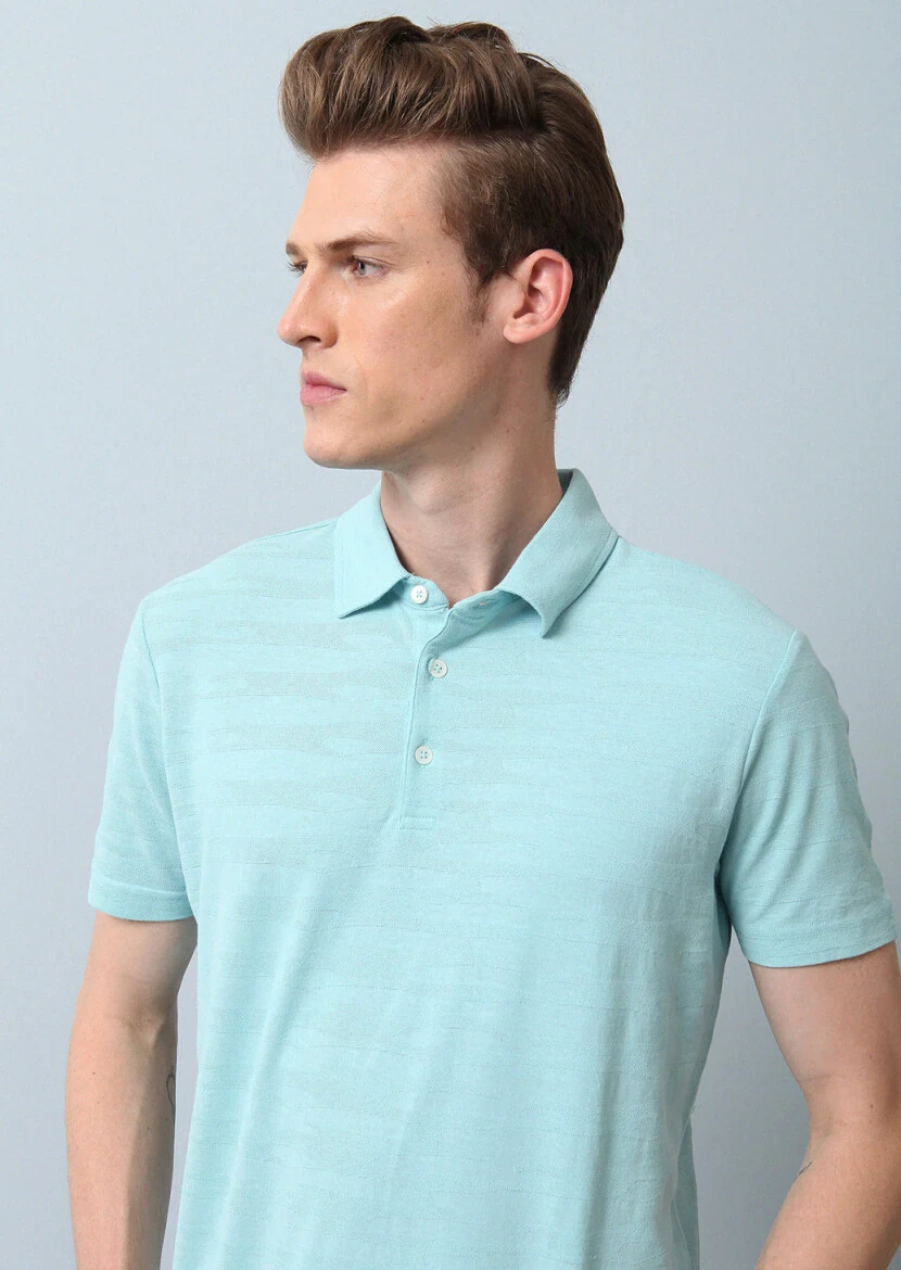 Aqua Polo Yaka %100 Pamuk T-Shirt - 4