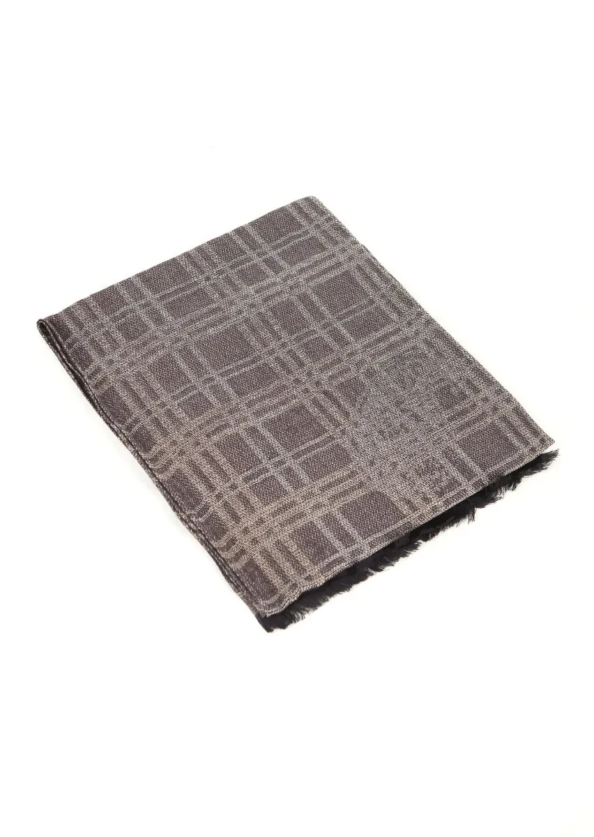 Beige %60 Pamuk ,%40 Viskoz Scarf - 1