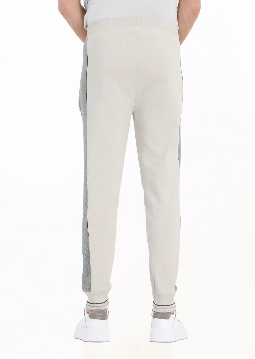 Beige Knitting Jogging Fit Casual Knit Pants - 4