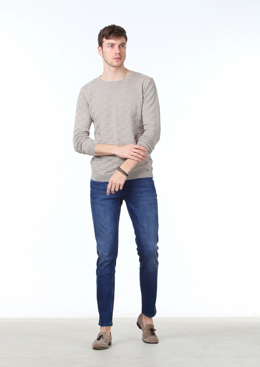 Beige Knitwear Sweatshirt - 2