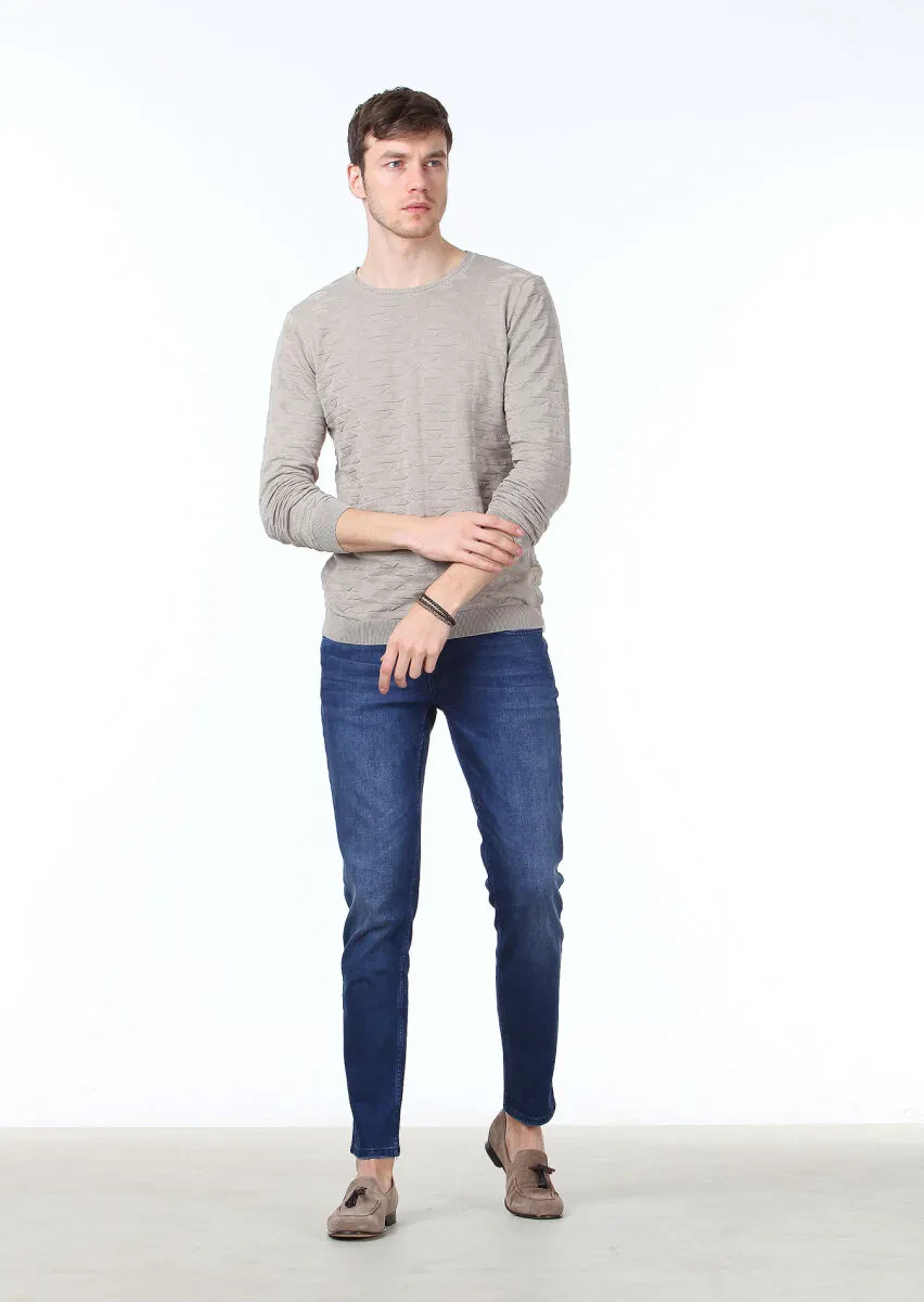 Beige Knitwear Sweatshirt - 2