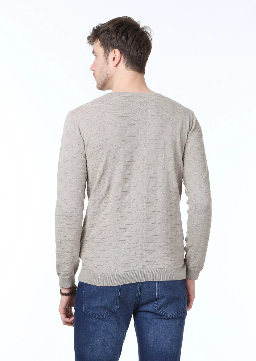 Beige Knitwear Sweatshirt - 4