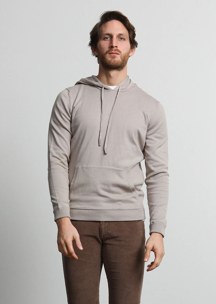 Beige Knitwear Sweatshirt 