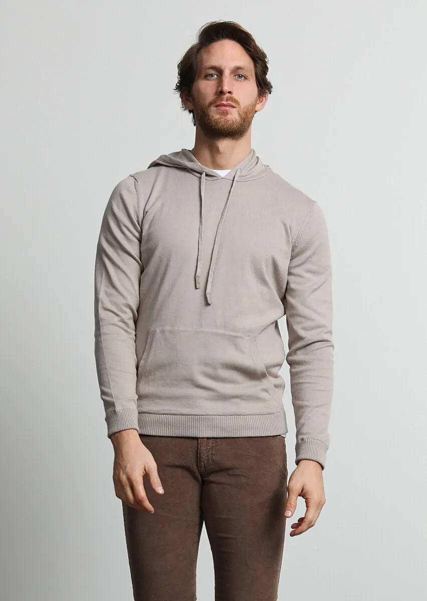 Beige Knitwear Sweatshirt - 2