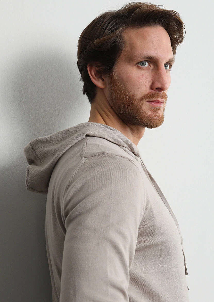 Beige Knitwear Sweatshirt - 3