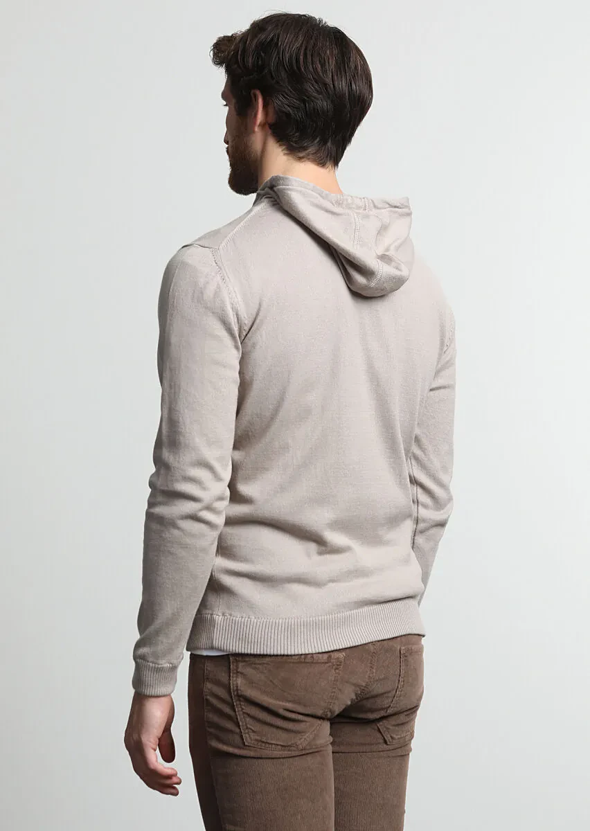 Beige Knitwear Sweatshirt - 4