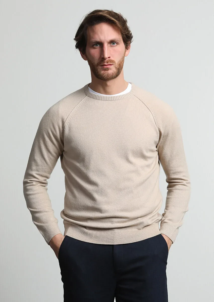 Beige Knitwear Sweatshirt - 1