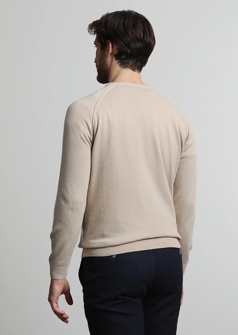 Beige Knitwear Sweatshirt - 4
