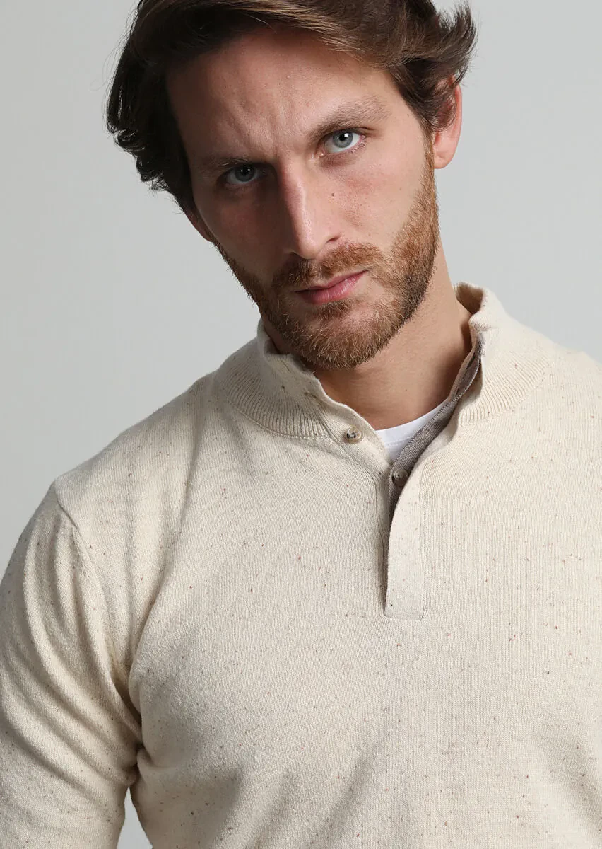 Beige Knitwear Sweatshirt - 1