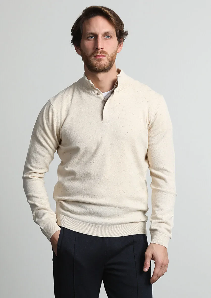 Beige Knitwear Sweatshirt - 2
