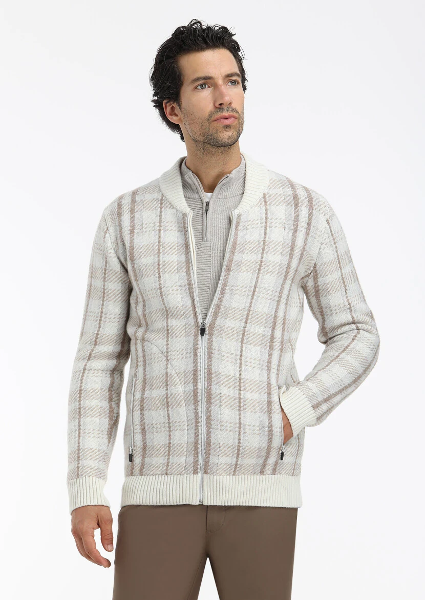 Beige Knitwear Sweatshirt - 3