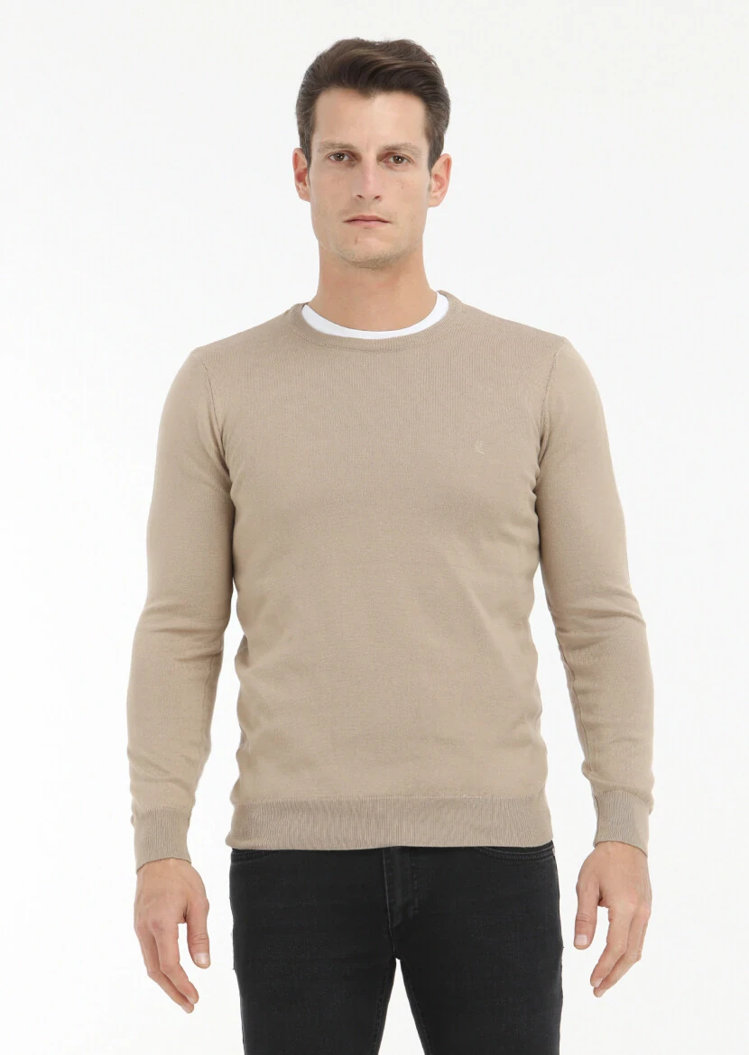 Beige Knitwear Sweatshirt 