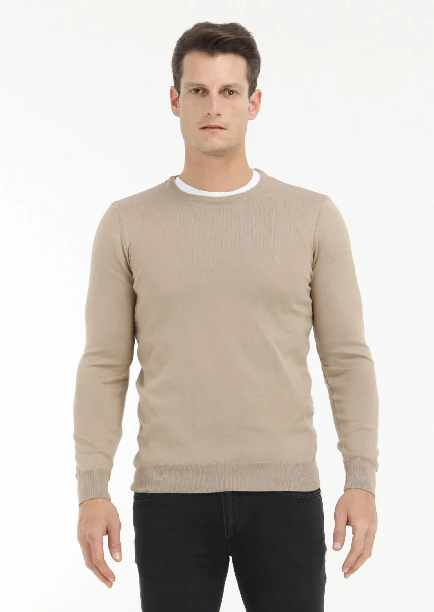 Beige Knitwear Sweatshirt - 2