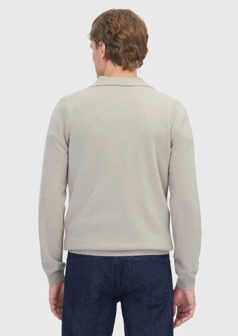 Beige Knitwear Sweatshirt - 6