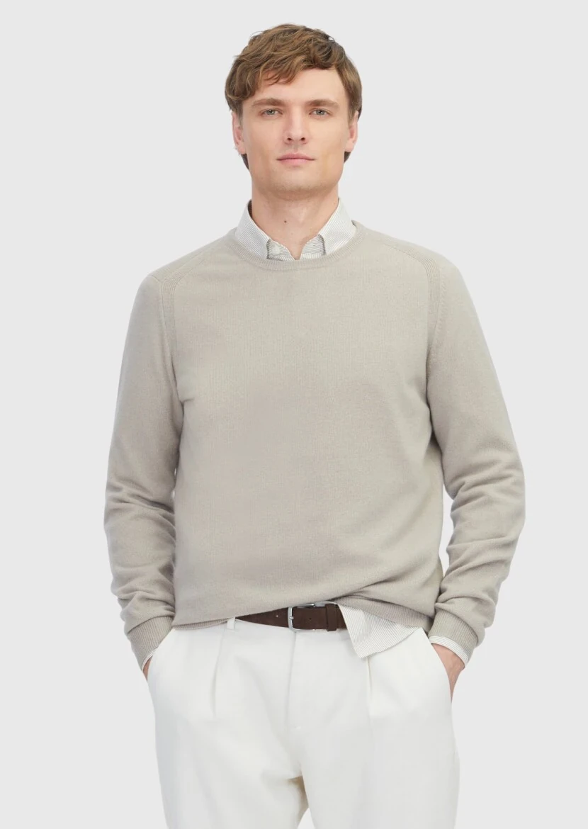 Beige Knitwear Sweatshirt - RAMSEY