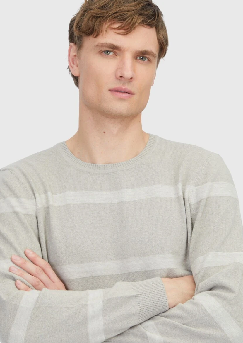 Beige Knitwear Sweatshirt - 3