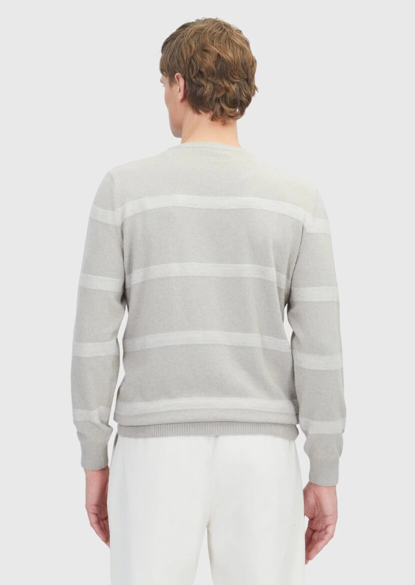 Beige Knitwear Sweatshirt - 5